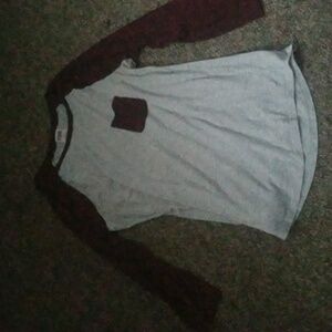 Pink maroon and grey shirt